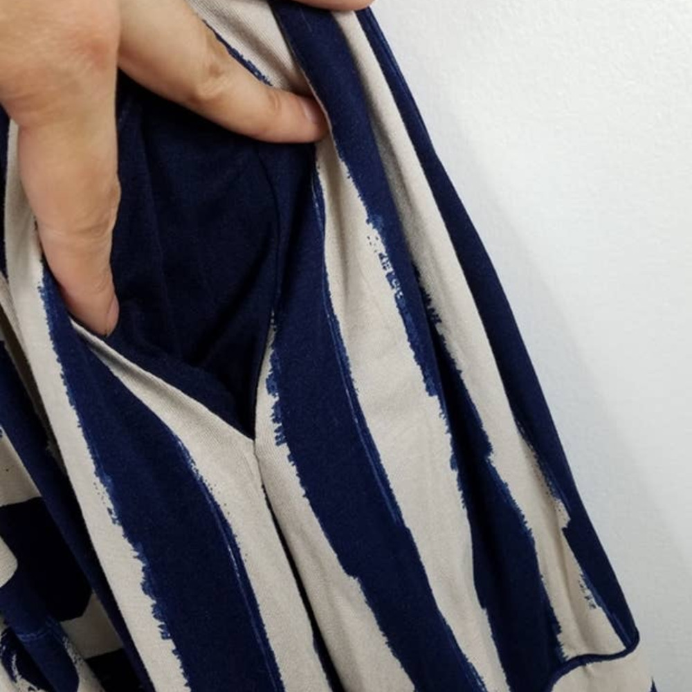 Maeve Blue and White Patterned Mini Dress - Picture 8 of 11